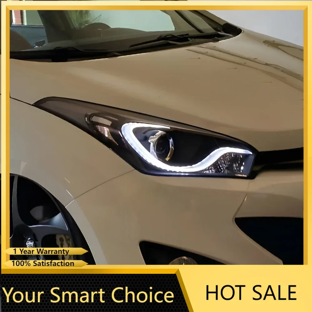 

Высококачественные обновленные автомобильные передние фонари для Hyundai HB20 2013-2016, светодиодные автомобильные фары в сборе, бифокальные линзы проектора, аксессуары