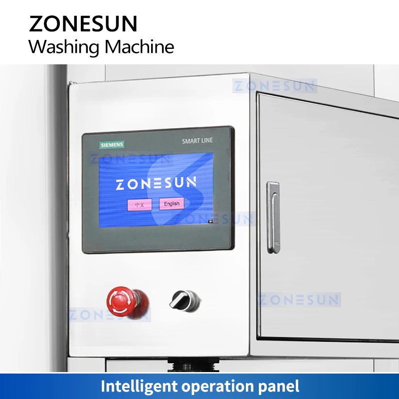 Zonesun ZS-WB04 Airjet Cleaning Machine Automatic Bottle Washer Industrial Bottle Washing Machine Glass Bottle Cleaning Machine