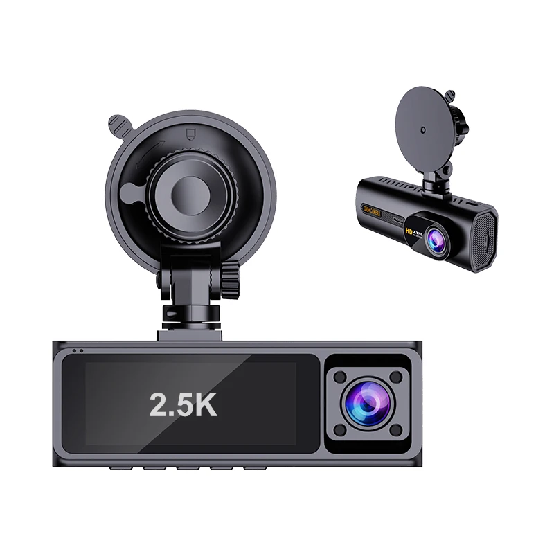 3.16inch Dash Cam Car DVR WIFI HD 2.5K 3 lens Front Inside Rear Camera 4K Time-Lapse Video Black Box Vehicle Accessories