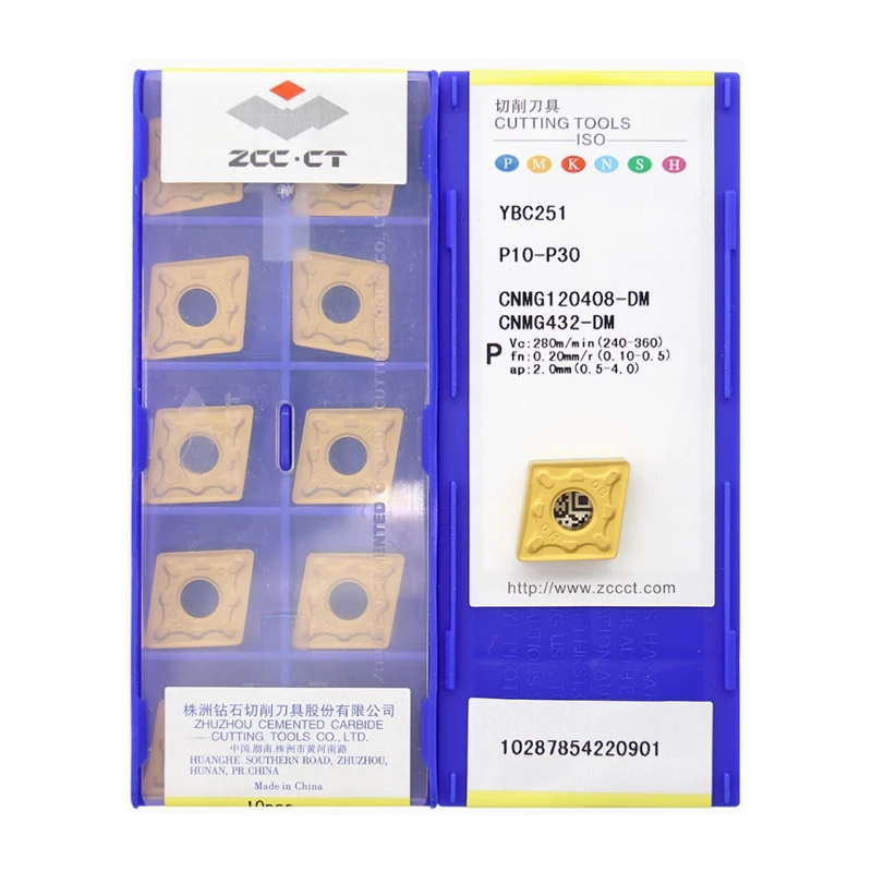 ZCCCT CNMG120408-DM YBD102 YBD152 YB6315 YBD252 YBC252 YBC251 YBC151 YBC152 YBM251 YBM351 carbide insert for turning tools