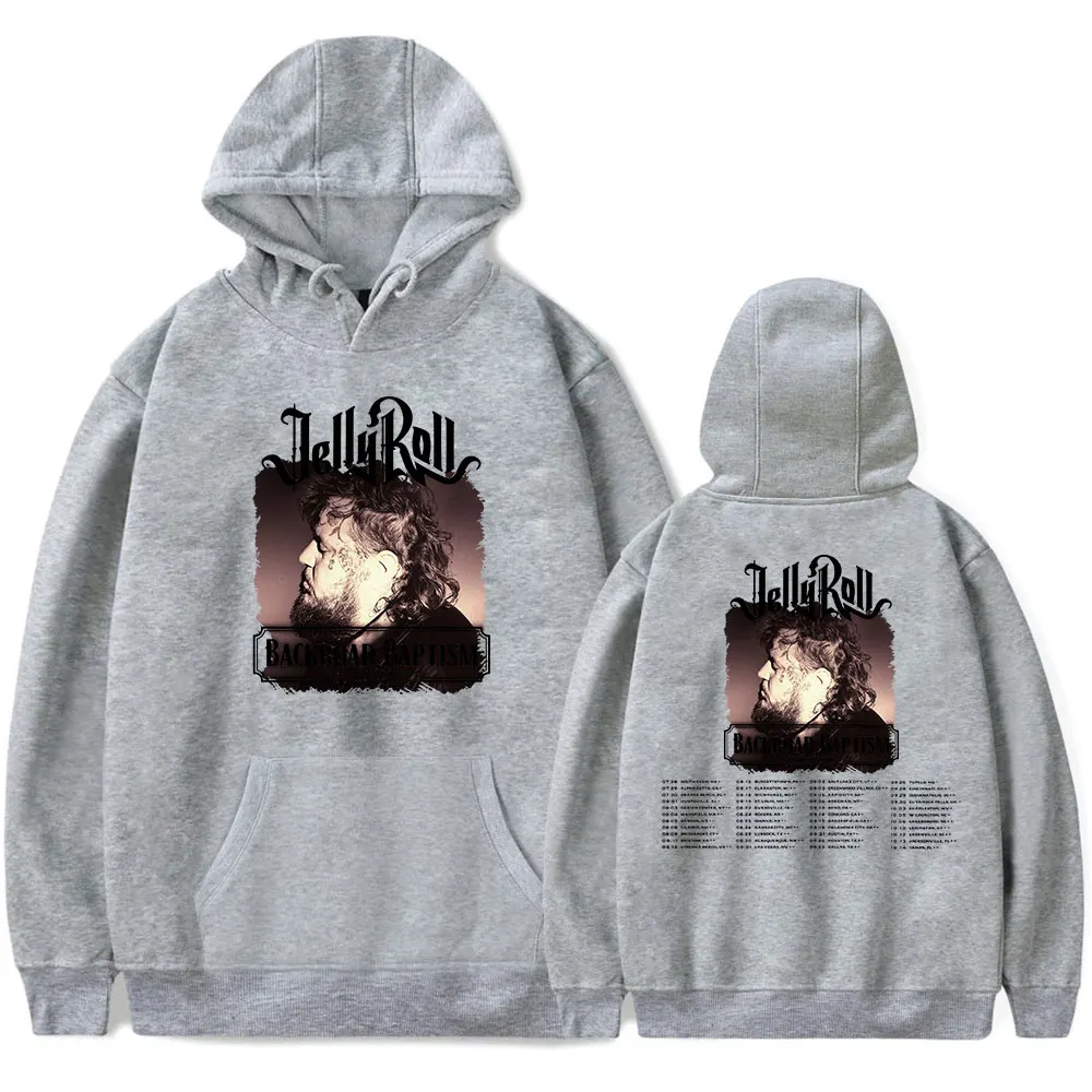 Jelly Roll Backroad Baptism Tour Hoodie 2023 New Hip Hop Long Sleeve Streetwear Men Women Hooded Sweatshirt Fashion Clothes