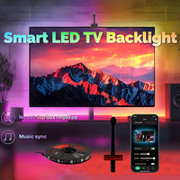 RGBIC LED PC/TV Backlight Strip with AR Color Sensor RGB Ambient Lighting for 55-85 Inch Screens for Gaming Room Decoration