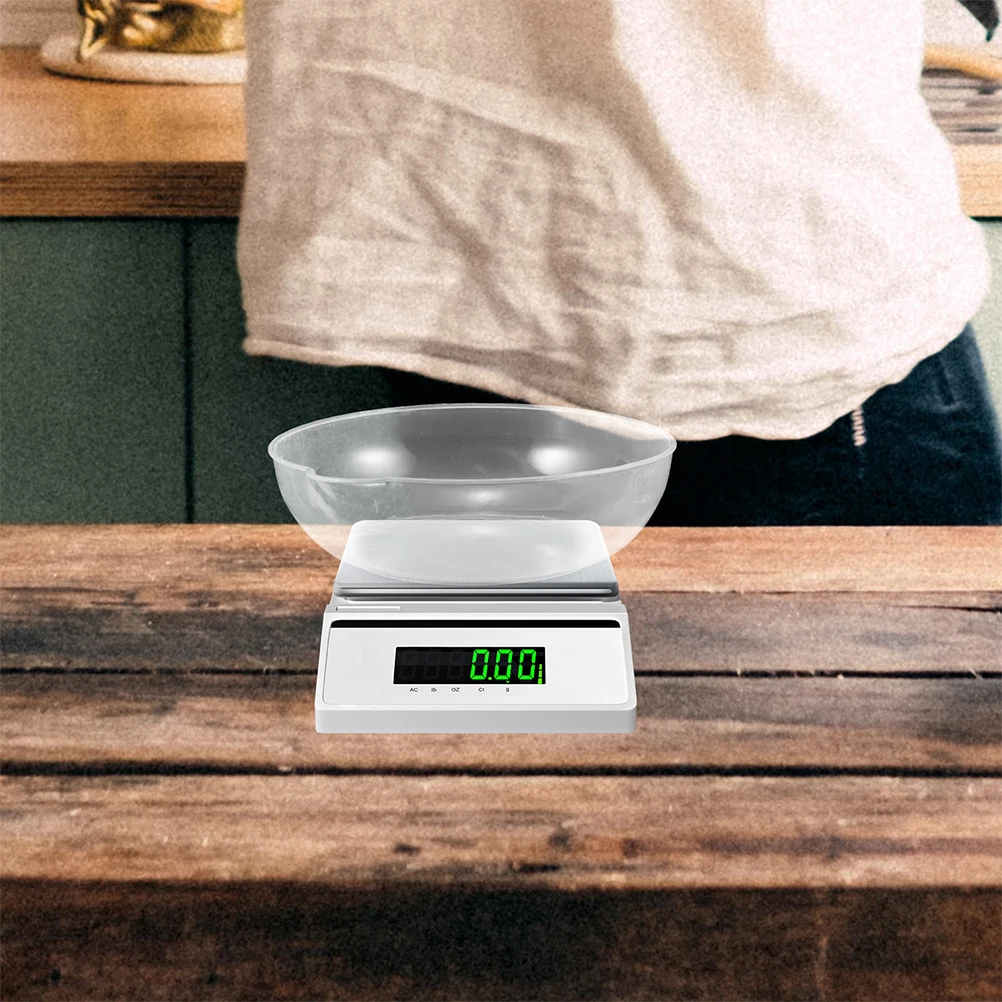 

6pcs Kitchen Scale Pan Clear Round Plastic Weighing Dish Narrow Spout For Food Baking Powder Jewelry Measuring Electronic Scale