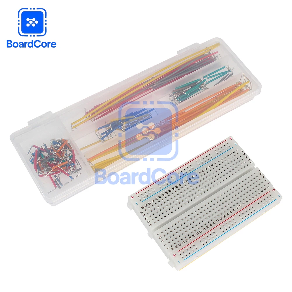 1set 400 Points Prototype Breadboard + 140 U-Shaped Solderless Jumper Wires DIY Electronics Breadboard Kit ﻿