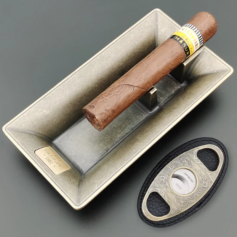 

Pure Copper Cigar Ash Tray Large Smoke Extinguishing Tank Creative Cigarette Holder Cuban Cigar Ashtray High-End Desktop