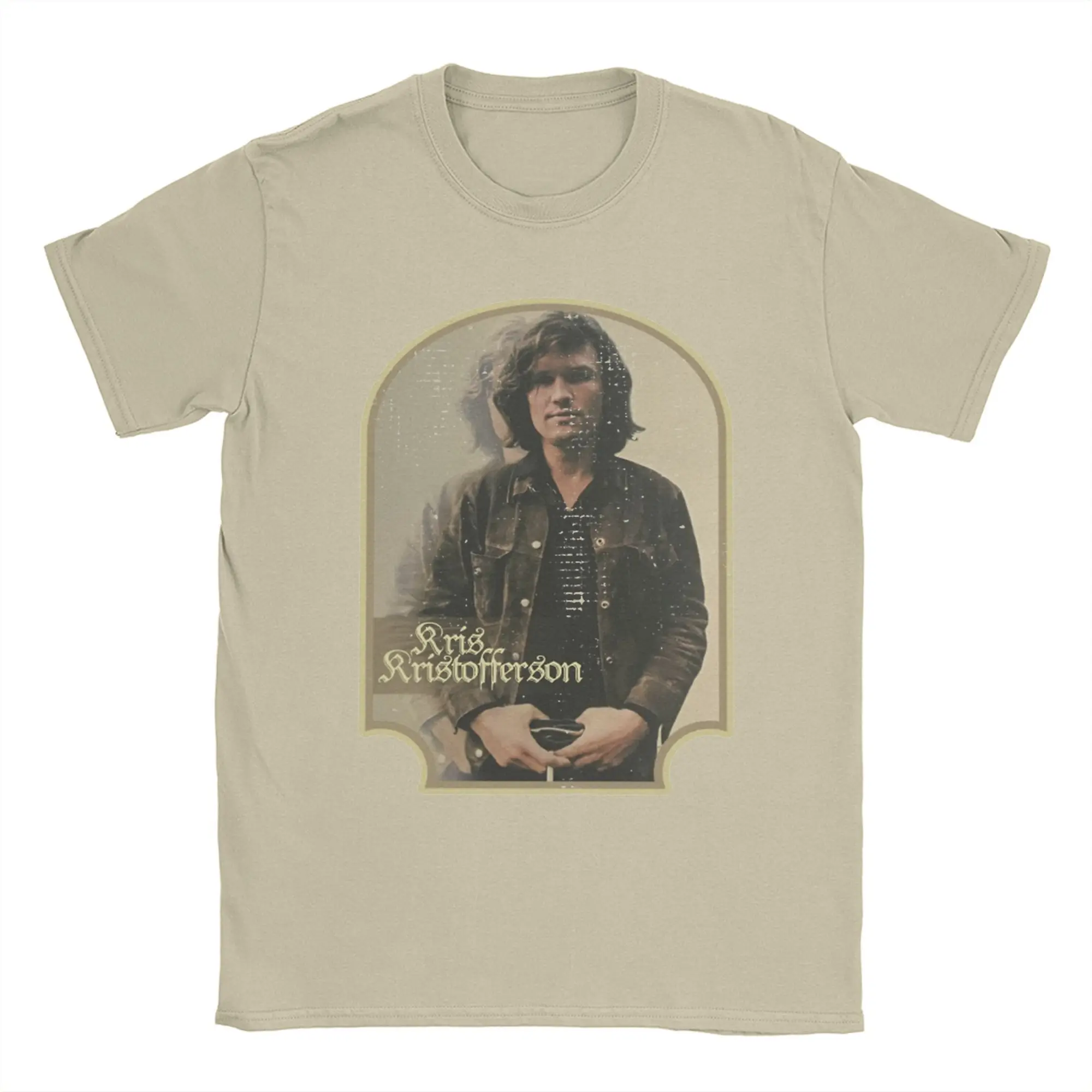 Men's Kris Kristofferson Vintage T Shirt  Pure Cotton Clothing Vintage Short Sleeve Crewneck Tee Shirt Original T-Shirts