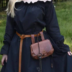 Marsupio stile rinascimentale medievale marsupio in pelle PU retrò portamonete portamonete borsa per dadi per uomo donna Larp puntelli Cosplay