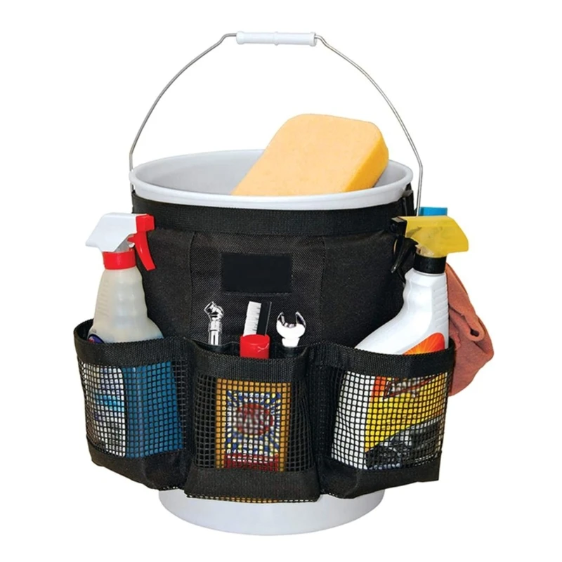 Herramienta cubo versátil adecuada para suministros jardinería, limpieza y lavado autos, adapta a cubos 3,5 a 5