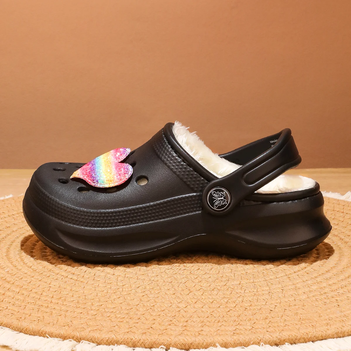 Kinder-Clogs und -Mules mit Fellfutter, leichte Garten-Schuhe mit Baumwollfutter, warme Hausschuhe für Jungen, Mädchen und Kleinkinder, 168. – Detail 14