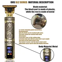 Hot Sale Vintage T9 Electric Cordless Hair Cutting Machine Professional Hair Barber Trimmer For Men Clipper Shaver Beard Lighter 5