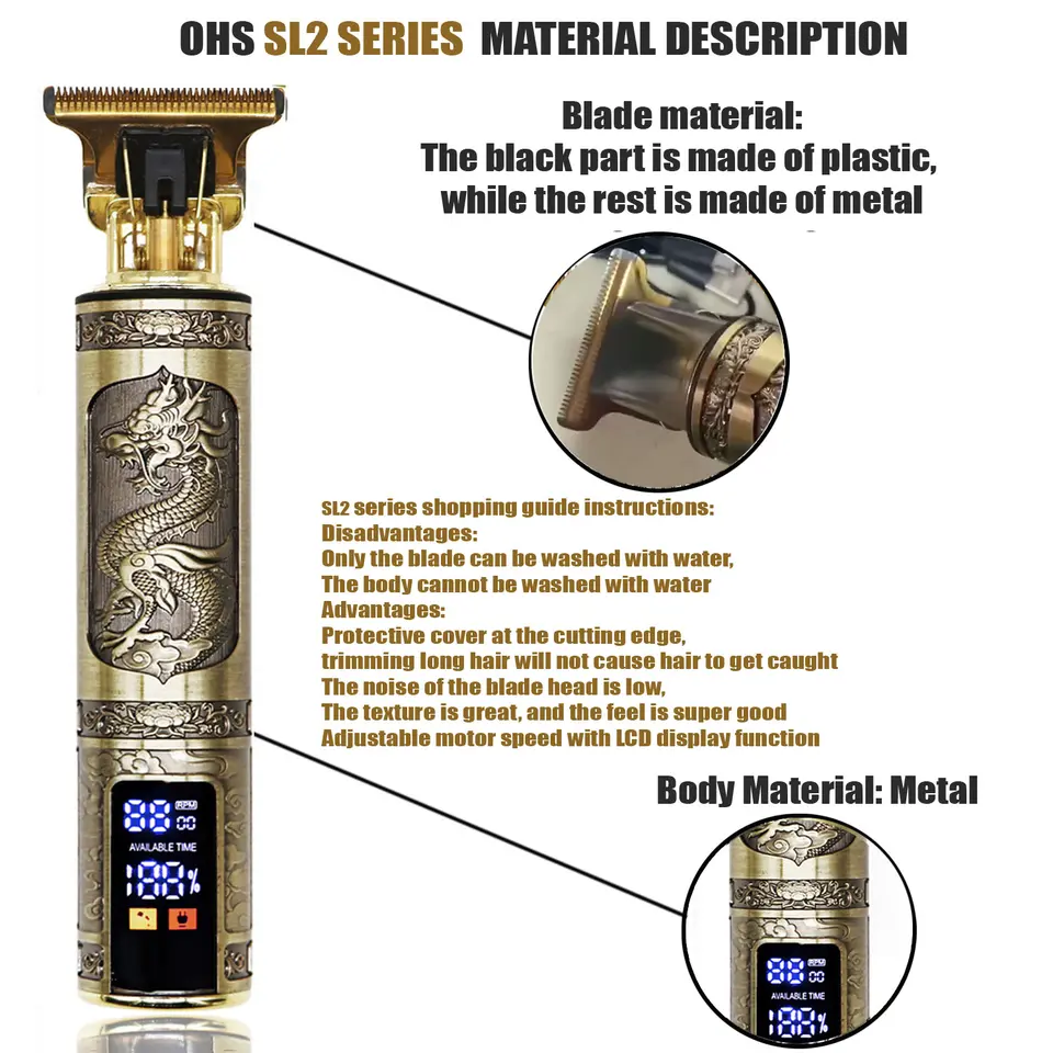 OHS 電気バリカンプロフェッショナル USB コードレスバリカン