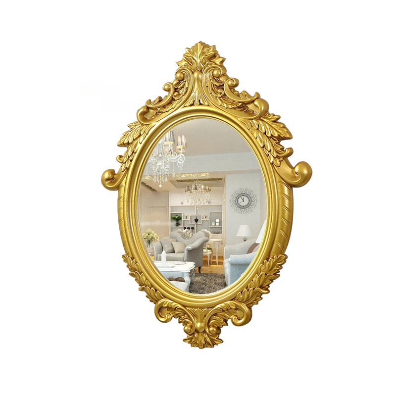 Light Luxury Clothing Store Decorative Mirrors Retro Hotel Wall-mounted Makeup Mirror European Beauty Salon Home Bathroom Mirror