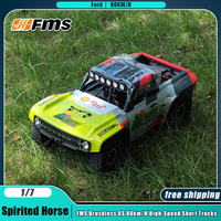 New FMS 1/7 Spirited Horse U4 Rc Car Brushless 6S Short Truck 4WD 80km/H High-Speed Remote Control Drift Off-road Cars Toy Gifts