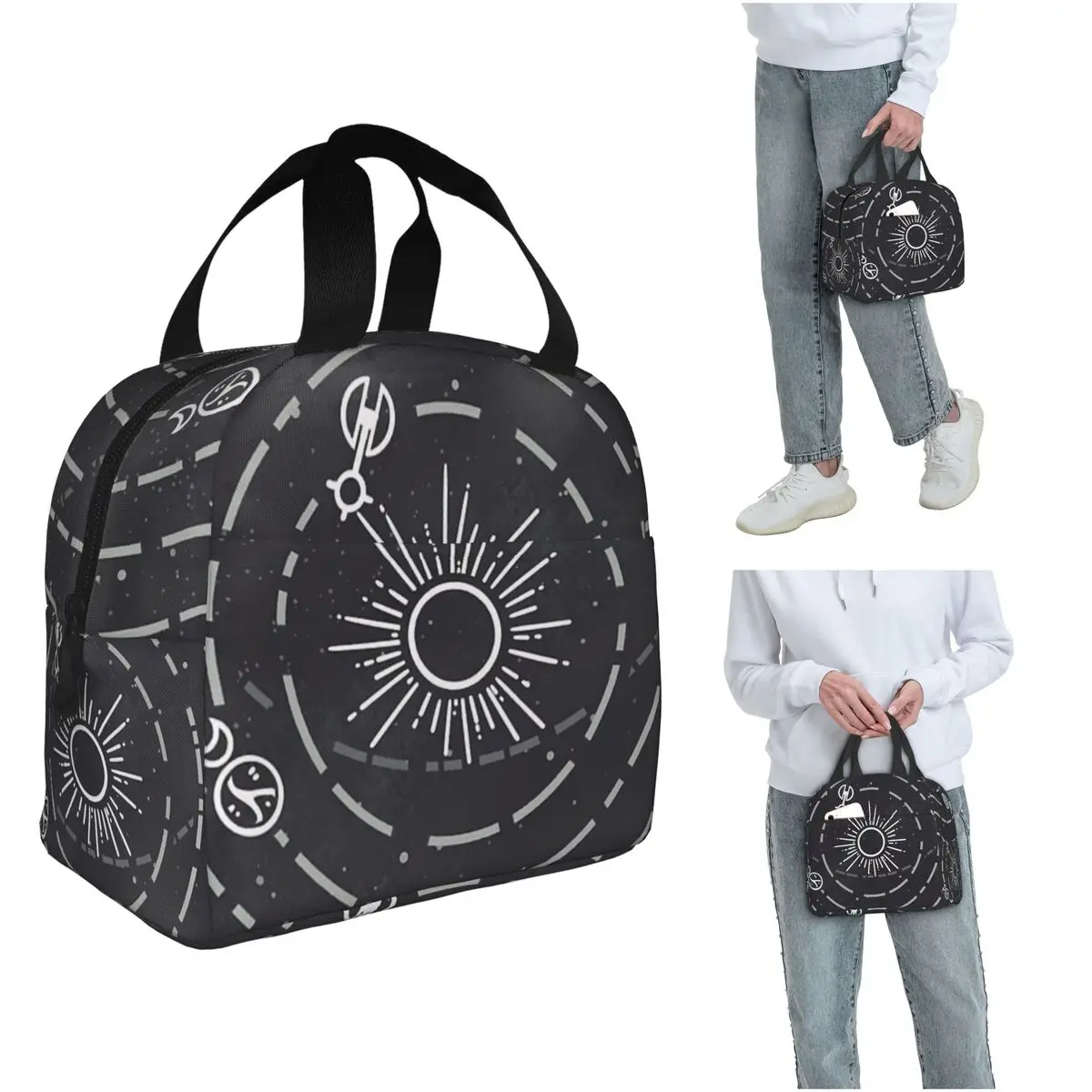 Outer Wilds Solar System Insulated Lunch Bag for Women Children Portable Food Boxes Thermal Lunch Box Tote