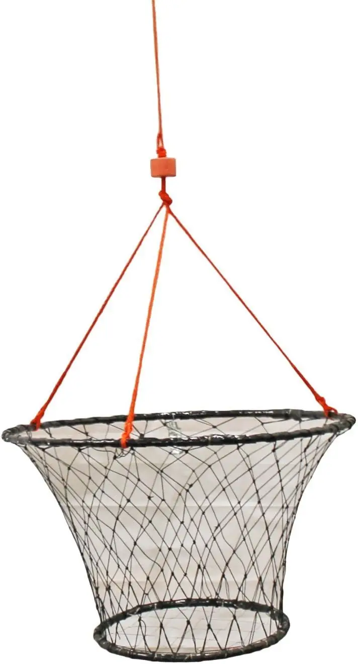 

2-Pack Ø30 Rubber Wrapped Steel Crab Trap, CT88x2 Heavy Duty Ring Trap with 50' Rope