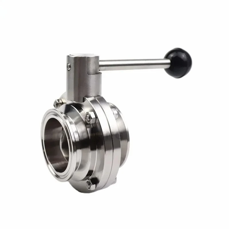 

Поворотный клапан из нержавеющей стали OEM 304 с тройным зажимом 3/4–3 дюйма для систем пищевых продуктов и напитков — промышленный класс