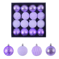 16pcs 6cm Christmas Painted Balls Pendant Shatterproof Plastic Xmas Tree Pendants Reusable Elegant Electroplated Hanging Balls