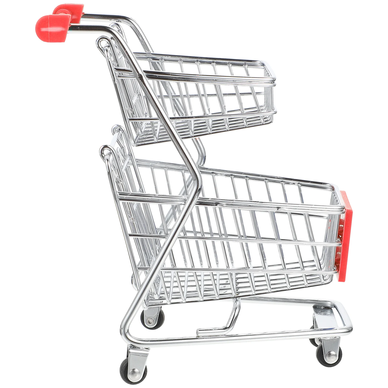 Mini Shopping Cart Carts for Groceries Supermarket Mode Toy Model Miniature Large Gift Basket Models