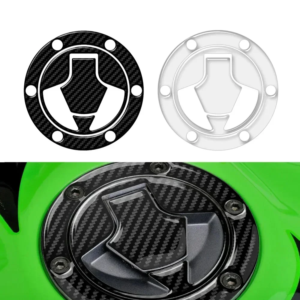 

For Kawasaki ZX-25R ZX300 2018-2024 & NINJA 250 300 Z300 3D Transparent Motorcycle Fuel Cap Protection Sticker