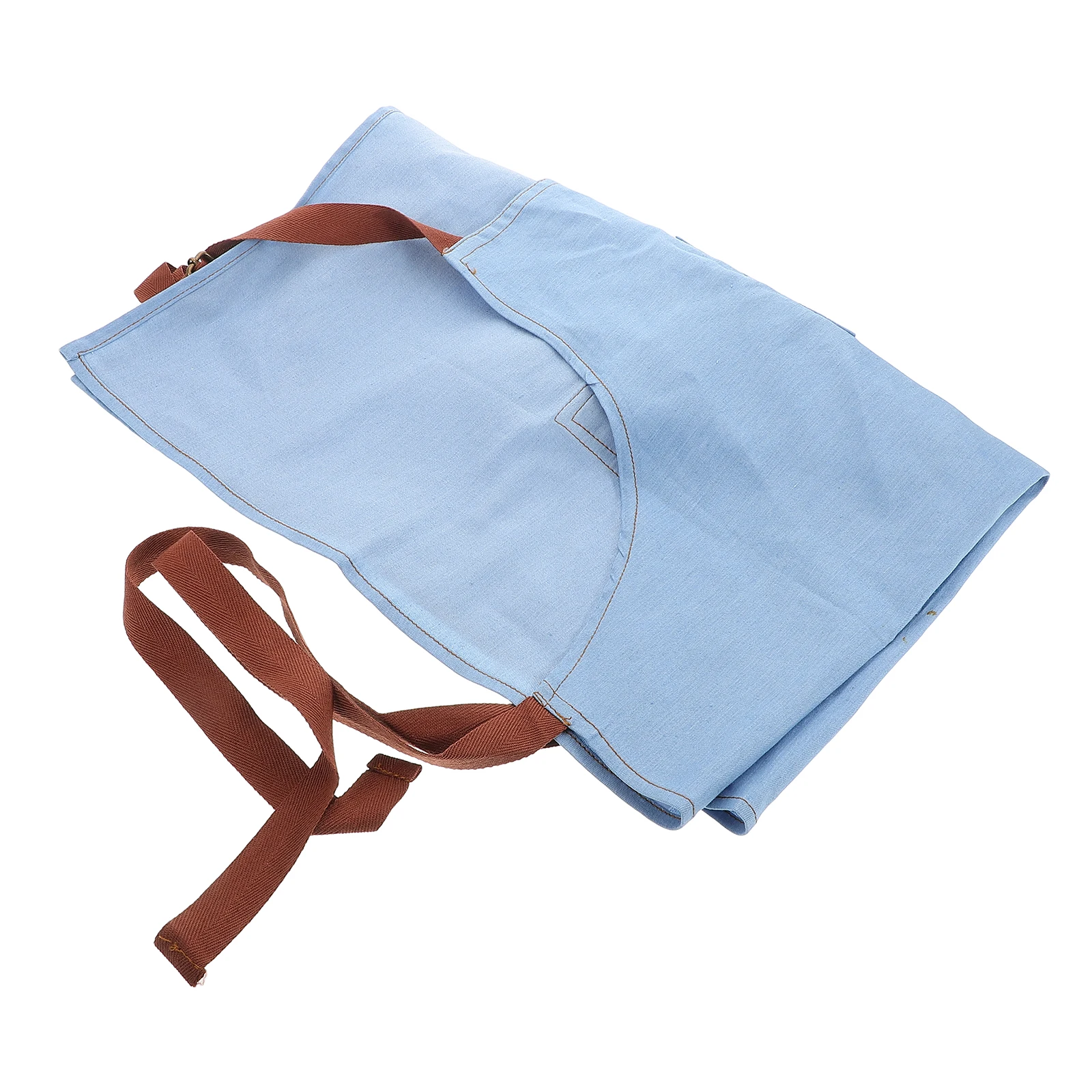 

Denim Bib Apron For Women Men Stylish Kitchen Cooking Workwear Chef Hair Stylist Workshop Laundry Retro Smock