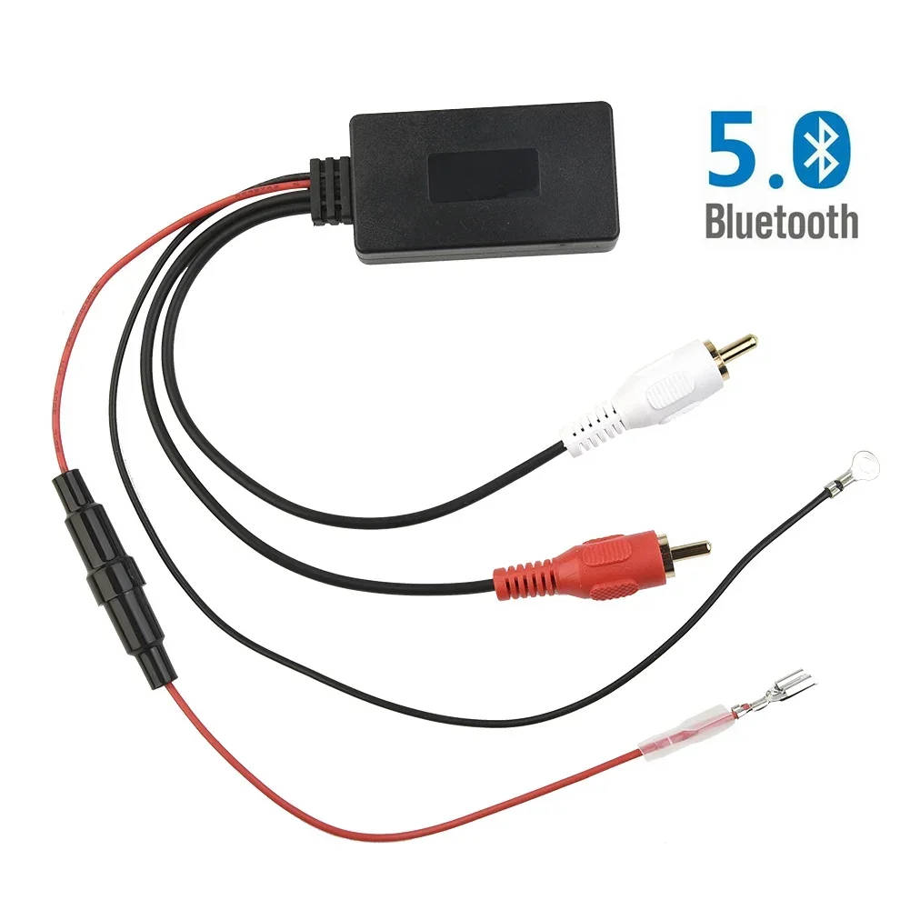 

1PC V5.0 Bluetooth-compatible FOR Car SUV Radio Stereo Audio-Cable Adapter 2RCA Connector Music AUX Fit 12 Volt Ignition Power