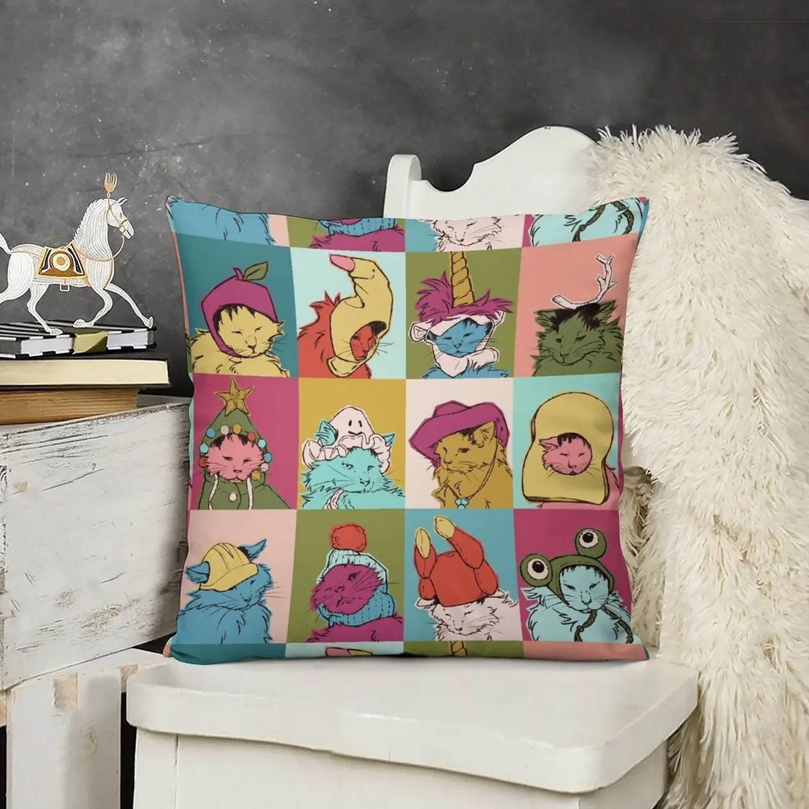 

Pot Roast Hats Throw Pillow Anime Couch Cushions Cushion Cover For Sofa pillow