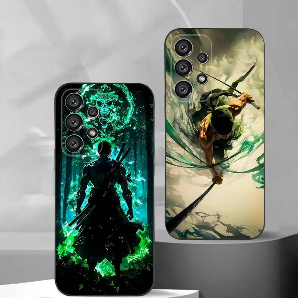

One P-Piece-ES Z-Zoro Phone Case For Samsung S25,S24,S21,S22,S23,S30,Ultra,S20,Plus,Fe,Lite,Note,10,9,5G Black Cover