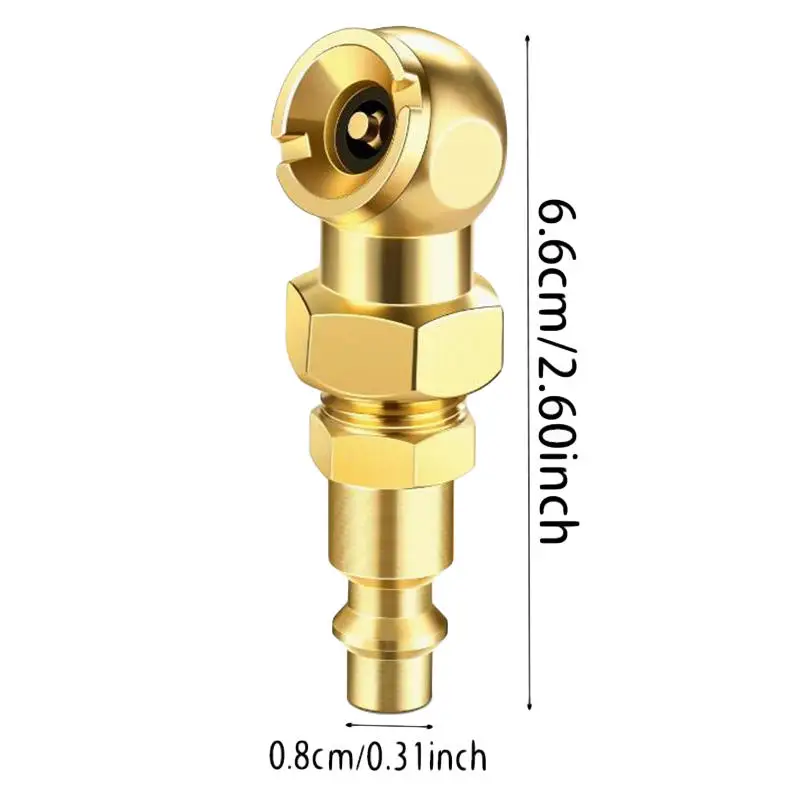 Inflator Air Chuck Set Brass 1/4NPT Air Compressor Tire Inflator Attachment Inflator For Car Truck Quick Gas Pipe Bicycle - view 2