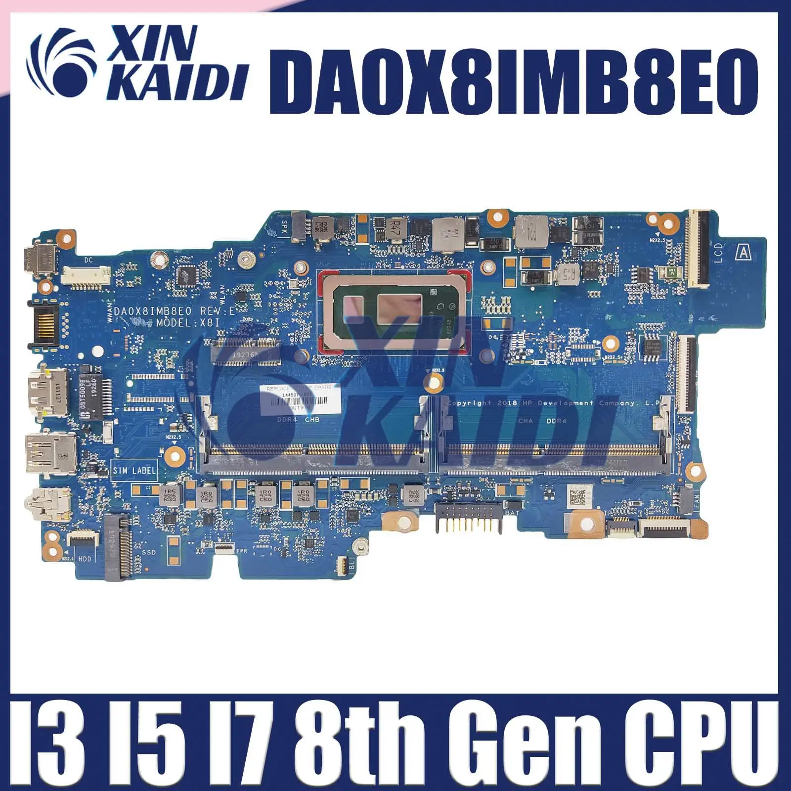 DA0X8IMB8E0 Mainboard For HP 430 G6 L44504-001 L44502-001 L44505-601 Laptop Motherboard With I3 I5 I7 8th CPU DDR4