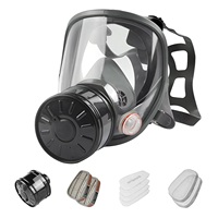 T88C Full Face Gas Mask, Gas Mask Survival Nuclear and Chemical, with 40mm Activated Carbon Filter, Reusable