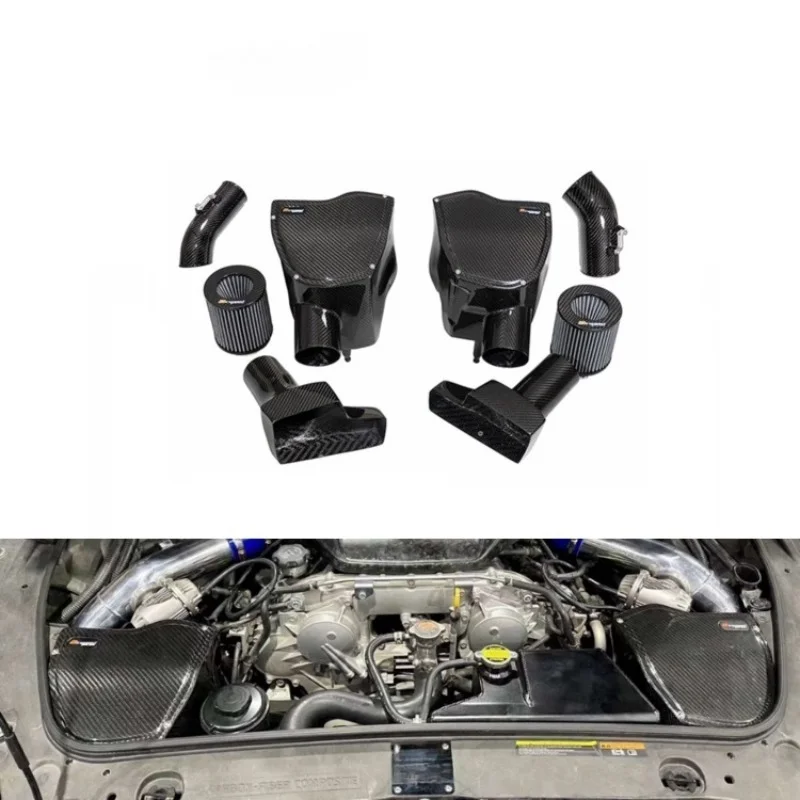 Carbon Fiber Car Engine Cold Air Intake System Kits Intake Pipe Air Filter Car Accessories for GTR R35 3.8T Air Intake