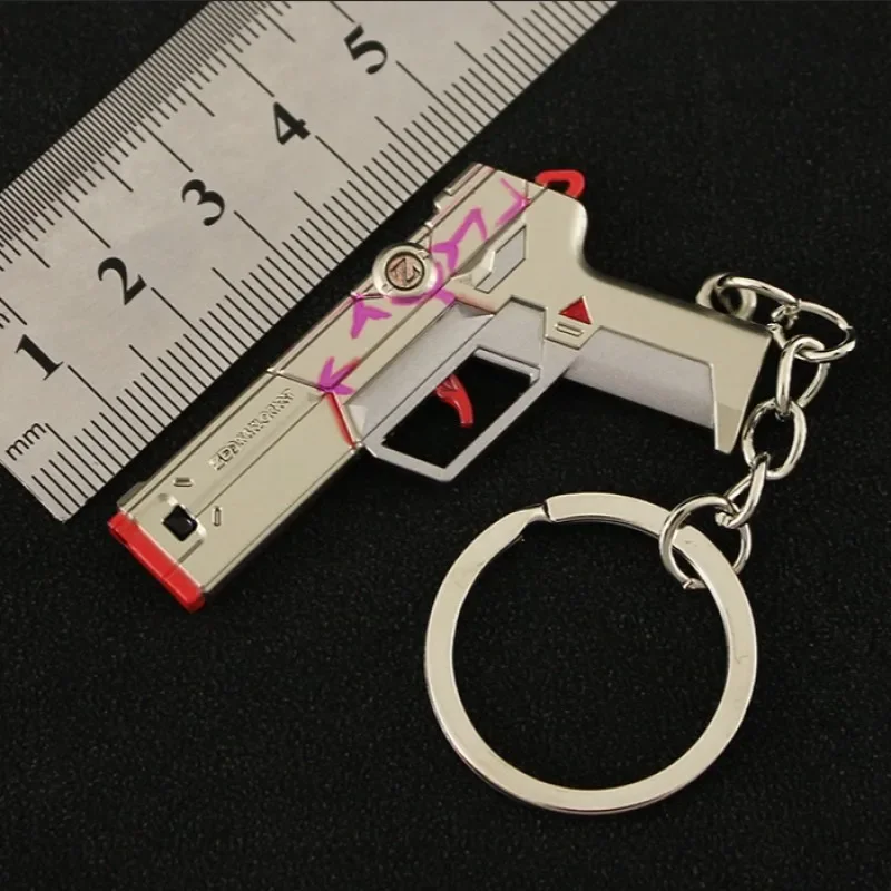 Valorant Weapon Keychain VFX Classic Spectrum Sidearms Ghost Metal Reaver Knife Game Samurai Sword Model Pendant Gifts Toys Boys