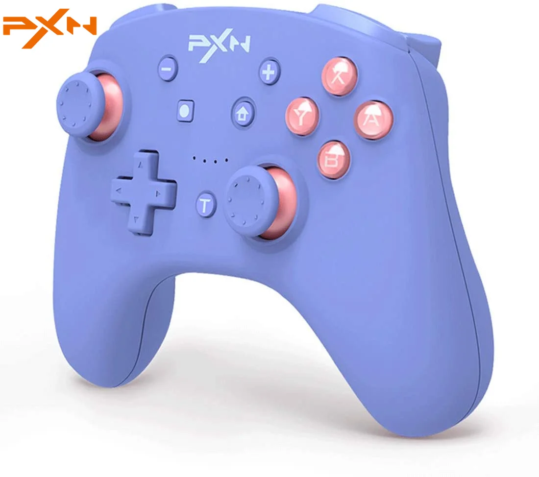 PXN 9607 Wireless Switch Pro Controller for Nintendo Switch/Switch Lite Joystick Ios 16 PC Gamepad For Steam Games TURBO Blue