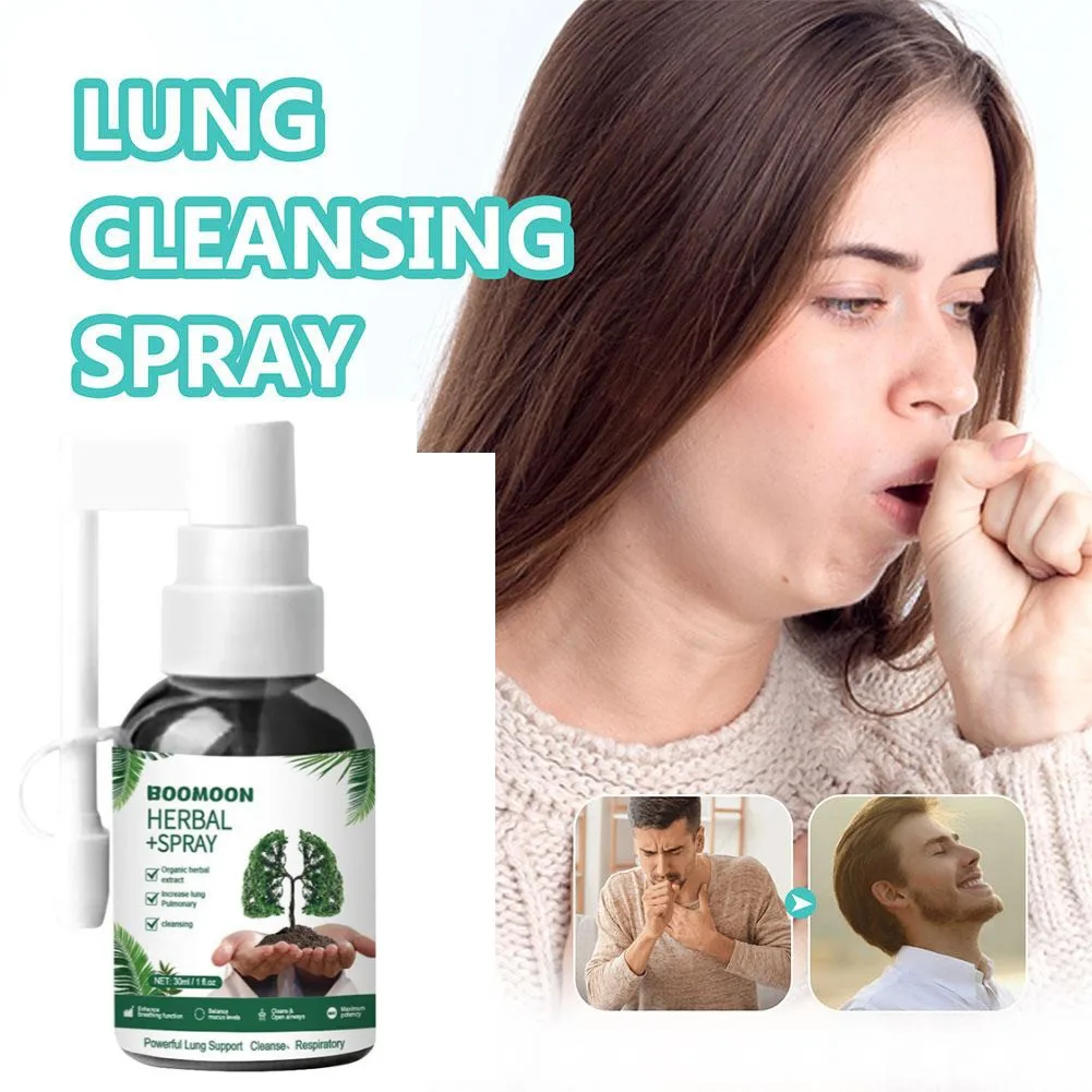 

Powerful Lung Support Cleanser Mist Smokers Lung Relief Nasal Congestion Runny Nose Spray Herbal Lung Clean Spray Health Care ﻿
