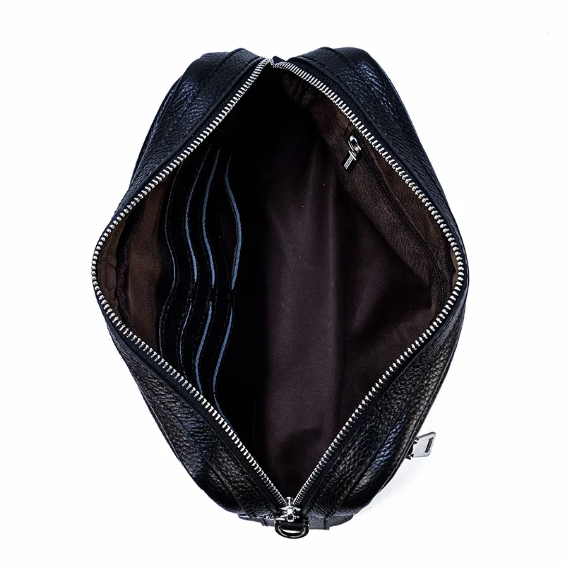 Newsbird – sac à bandoulière en cuir véritable pour homme, sacoche de luxe décontractée en peau de vache, pochette