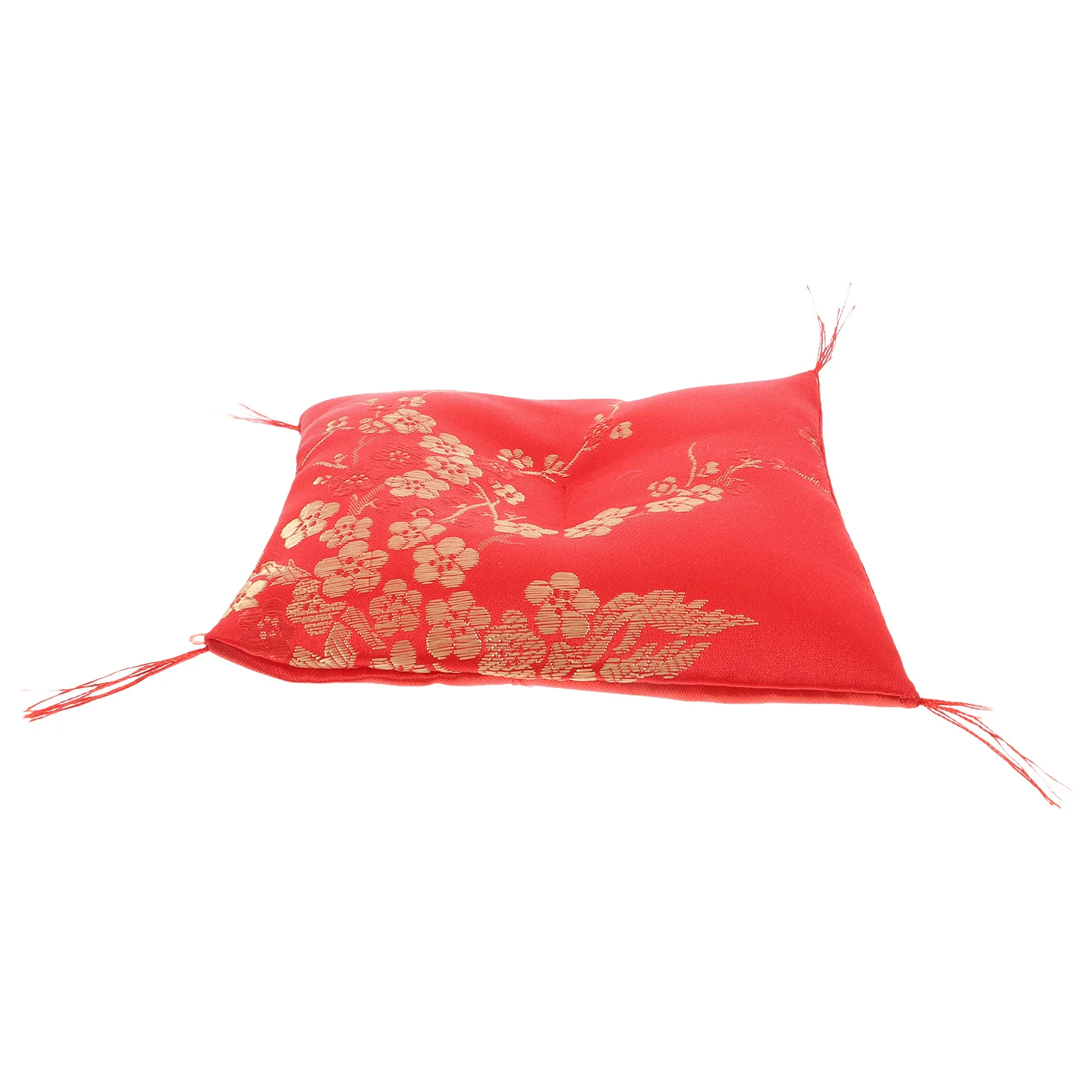 

Ceramic Fortune Cat Mat Floral Pattern Square Decorative Lucky Cat Soft Cushion Small Base Pad Non-Slip Washable