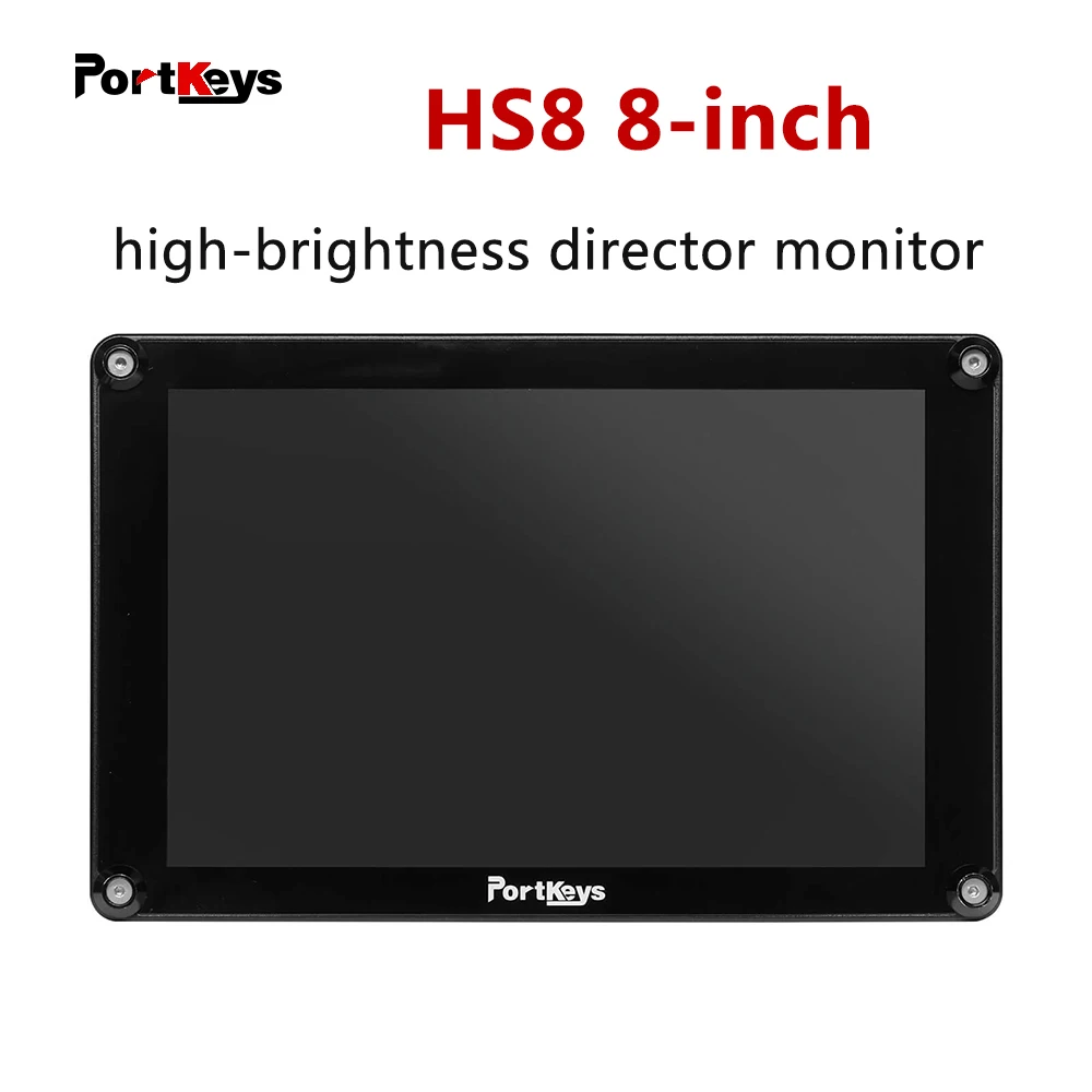 

Portkeys HS8 8 inch High-brightness Director Monitor 1100nit 3D LUT 4K SDI 1080P60 Video Field Monitor For Live Streaming