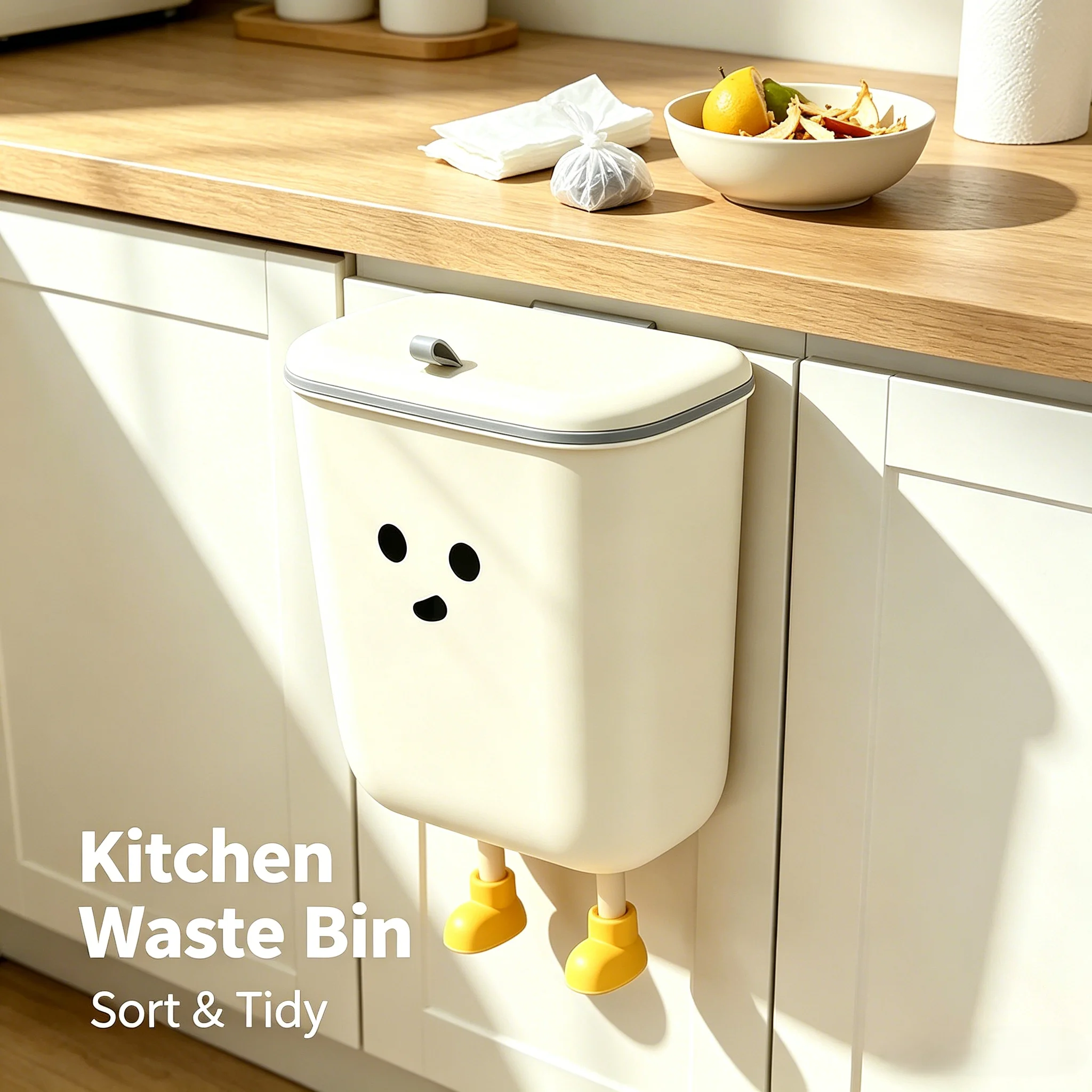 سلة مهملات لطيفة بتصميم كرتوني - مراجعة Commercial Kitchen Bin وسعره
