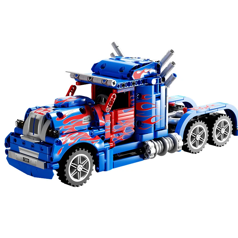 City Container Truck Vehicle Sets Model Building Blocks Brick Kid Toy Logistics Transportation Van Carriage Compartment Kits BUS