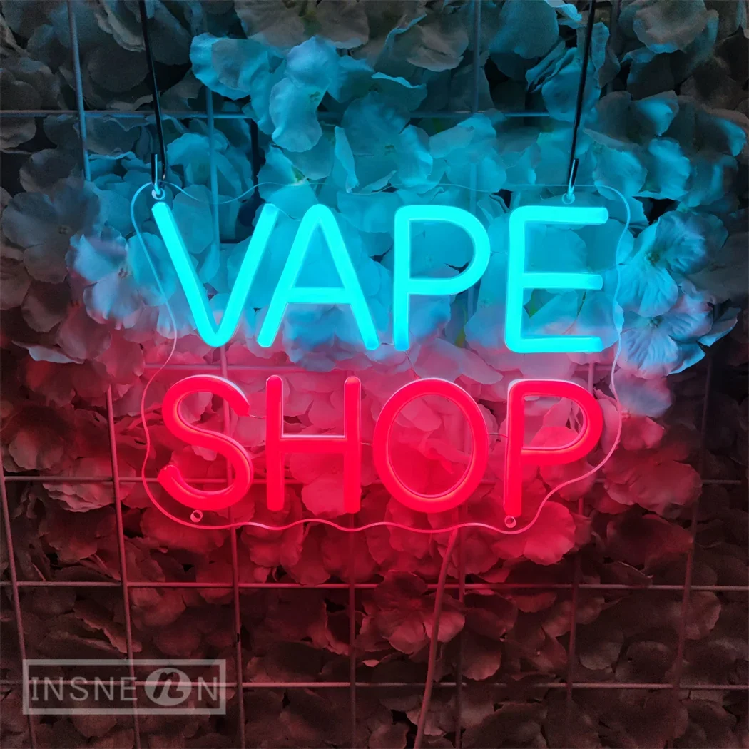 Imagem -05 - Usb Powered Neon Sign Light Loja Vape Presente Ideal Fácil de Usar Homem Caverna Quarto Loja Decoração de Negócios Wall Mount Led Signs