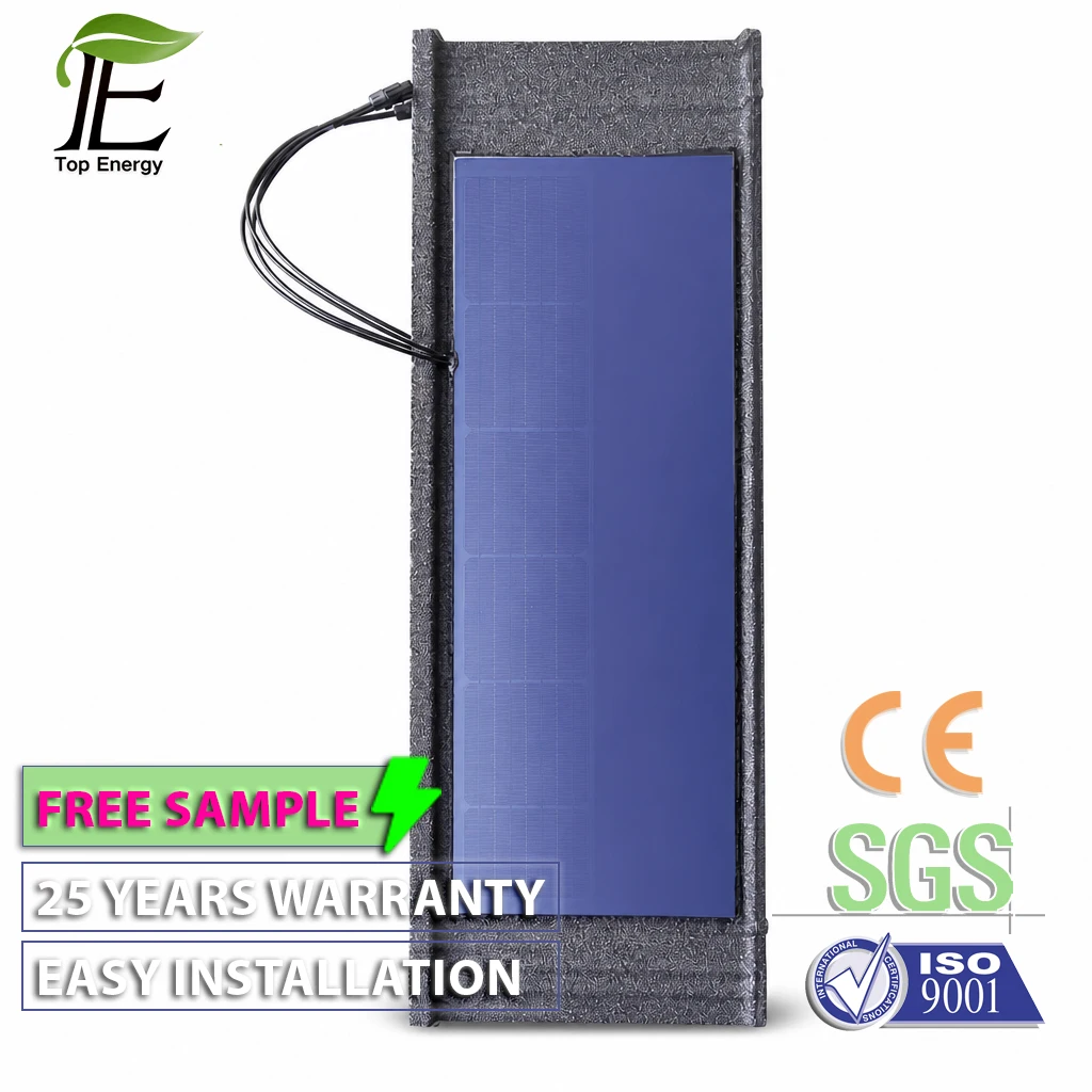 Stone Coated Metal Energy Saving Roof System Solar Roof Tiles High Efficiency BIPV Building Integrated Photovoltaic