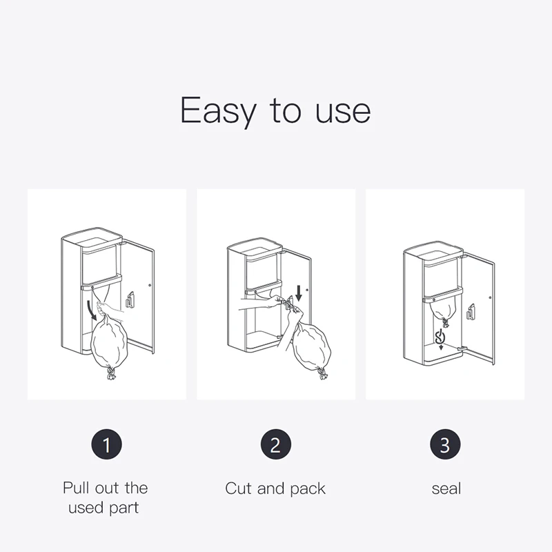 UOCAN-cubo de basura de gran capacidad sin necesidad de embolsar, ajustable para la prevención de olores en el hogar, sala de estar, cocina, stor conveniente