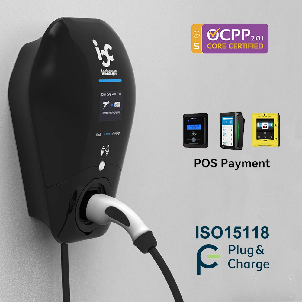 

Iocharger OCPP 2.0.1 ISO15118 Plug And Charge Dynamic Load Balancing APP RFID 22kW Type 2 EV Charger