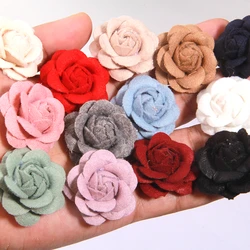 3.5CM Rose Ribbon Satin Rosettes Handmade Fabric Artificial Flowers DIY Craft Clothing Accessories Classic Rose Bud Headdress