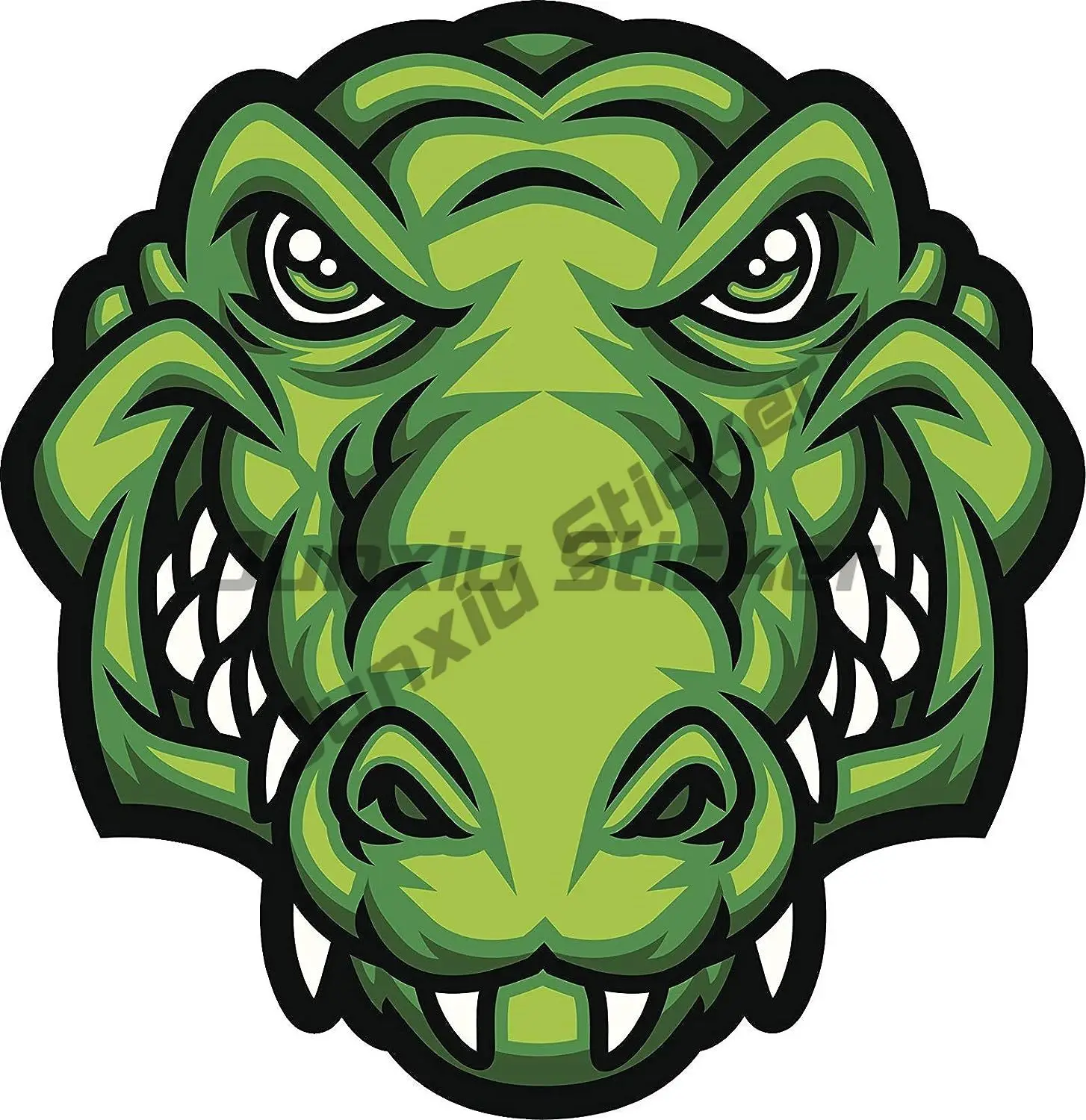 Cartoon Angry Ferocious Crocodile Sticker for Car Laptop Kayak Scooter Surfboard Motorcycle Bike Helmet Vinyl Waterproof Decal