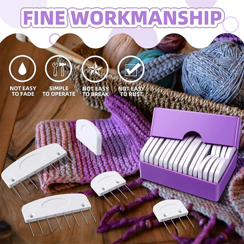 Knit Blockers Essential Knitting Blocking Comb Set Sewing Accessory for Crochet Needlework Perfectly Aligned Blocks Sewing tools