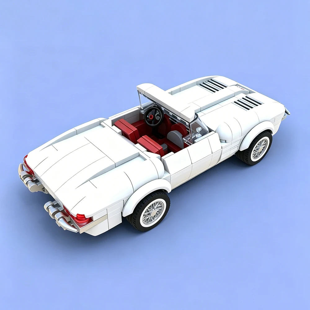 

New MOC Speed ​​Series Vintage Convertible C2 Model Building Blocks DIY Modular Racing Car Assembly Children's Toy Boy Gift Set