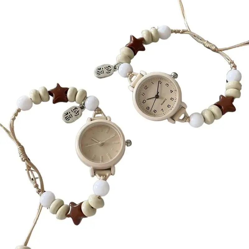 DIY Womens Quartz Wristwatch for Junior Senior High School Student Niche Retro Minimalist Versatile Daily Wear Ladies Watch