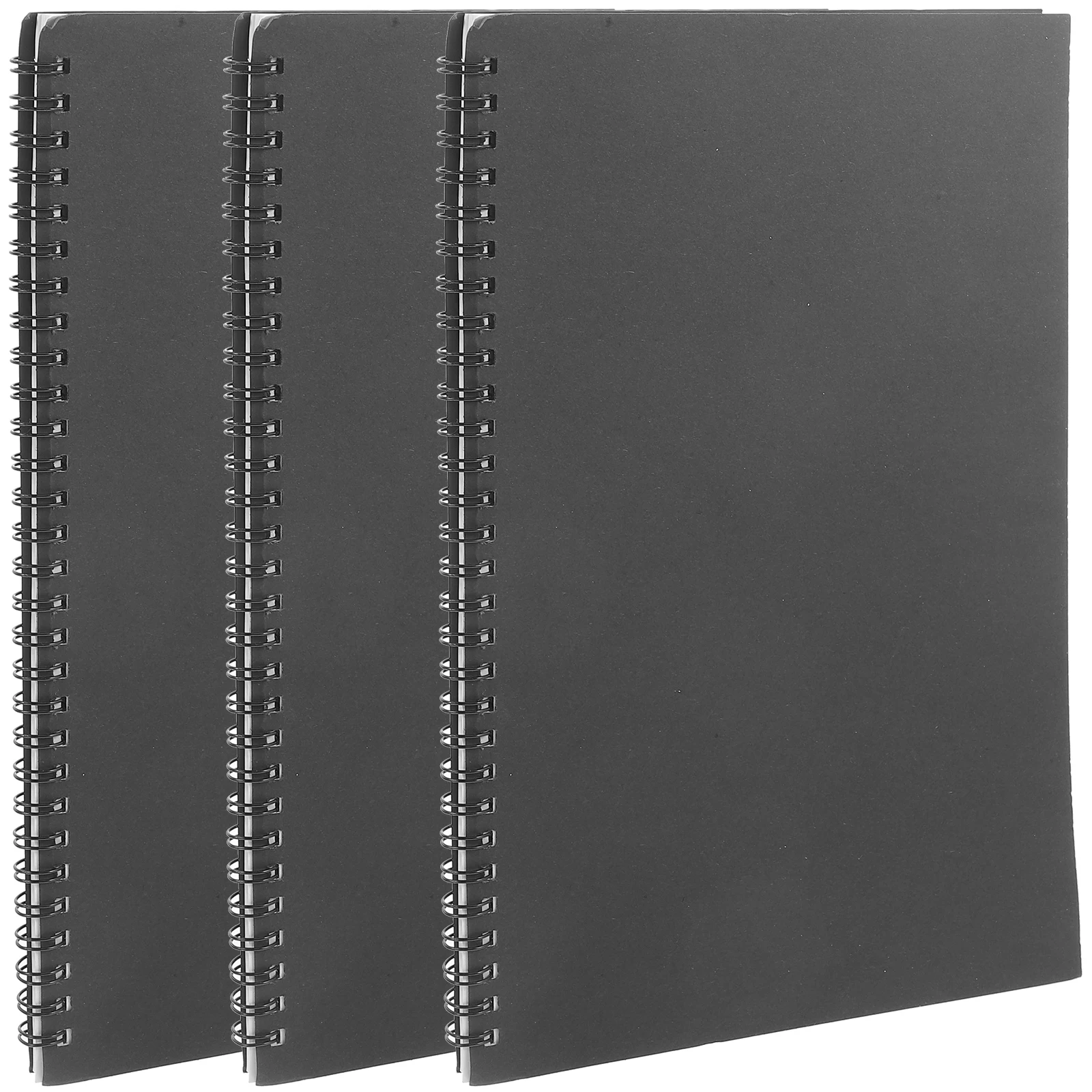 3 Pcs Coil Notepad Thick Journal for Work Planning Kraft Paper Students Spiral Notebook Writing Smooth Practical Materials