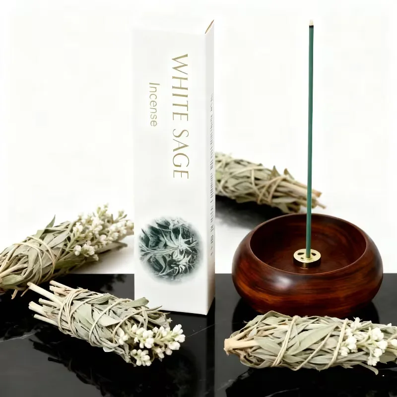 32 Sage Aromatherapy Sticks with Essential Oil Liquid for Soaking in Wood-Based Fragrances, Suitable for Yoga, Meditation, and Purifying Negative Energy